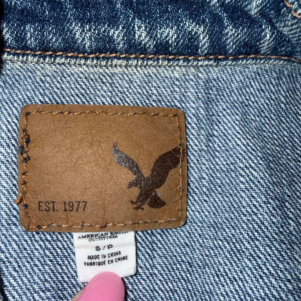 American Eagle Outfitters Dark Blue Denim Vest - Picture 2 of 3